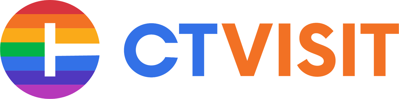 Logotipo de CTvisit con colores del orgullo