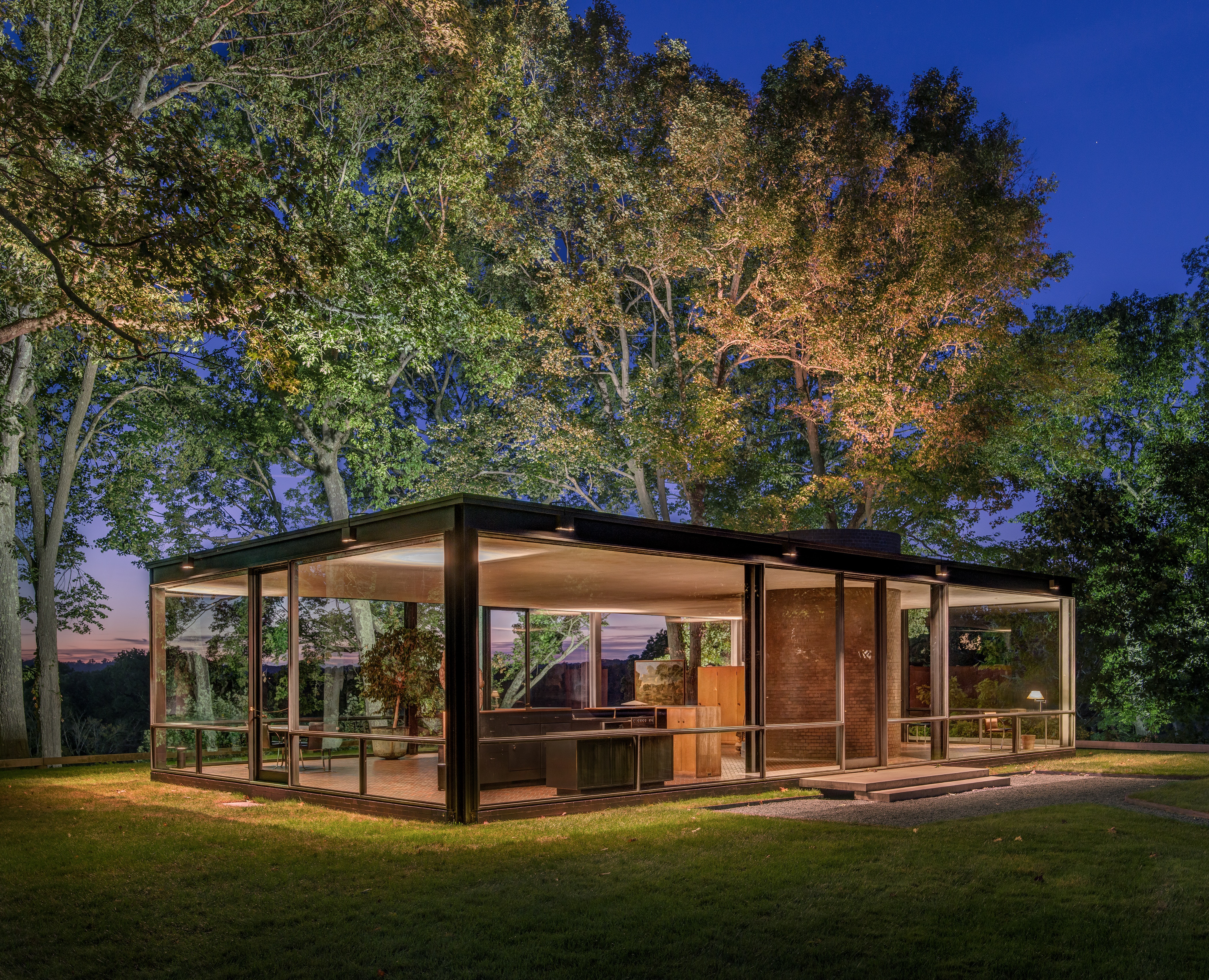 exterior de la casa de cristal