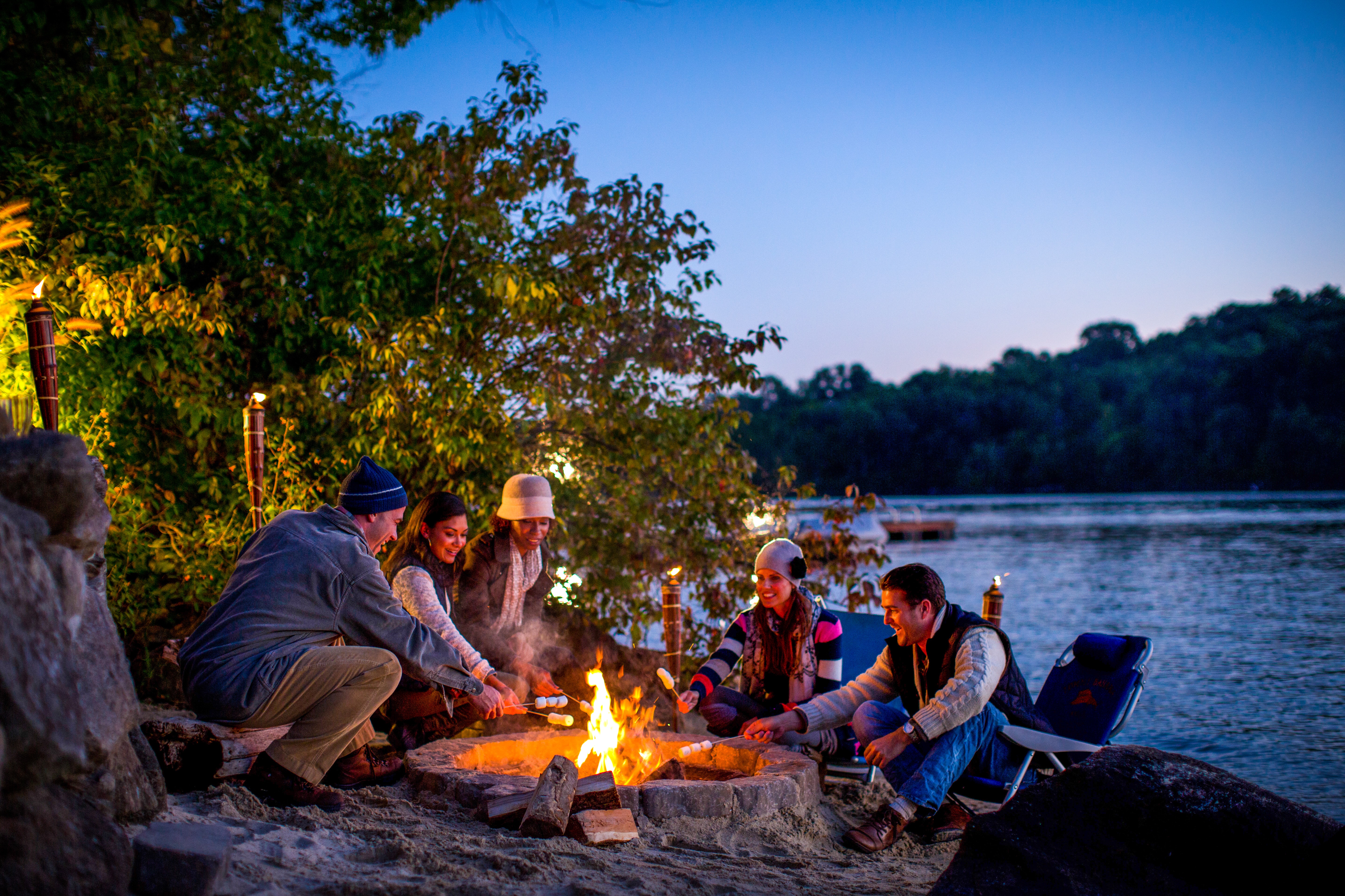 Campamento en el lago Bantam