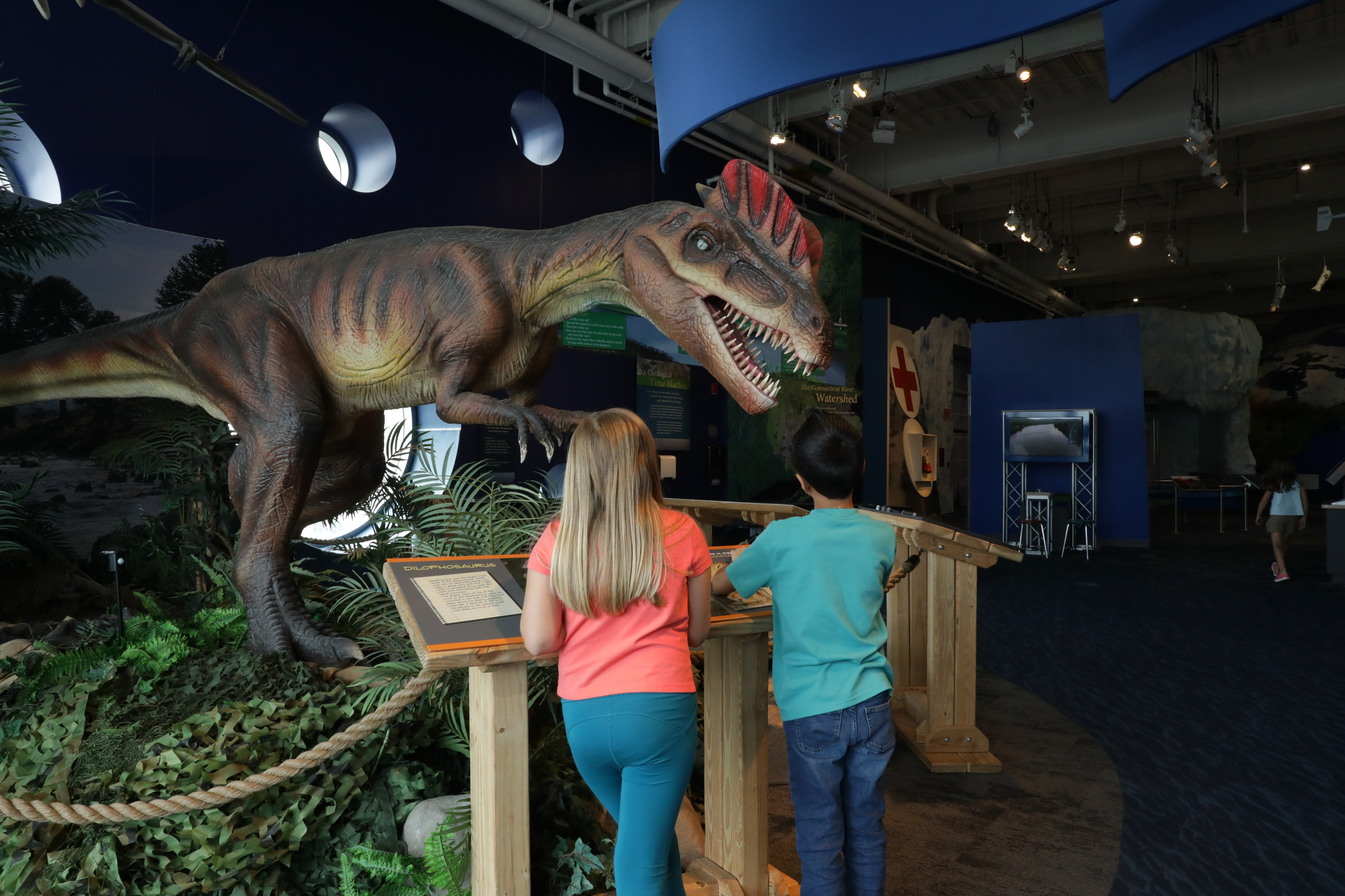 Dinosaurios del centro de ciencias de Connecticut