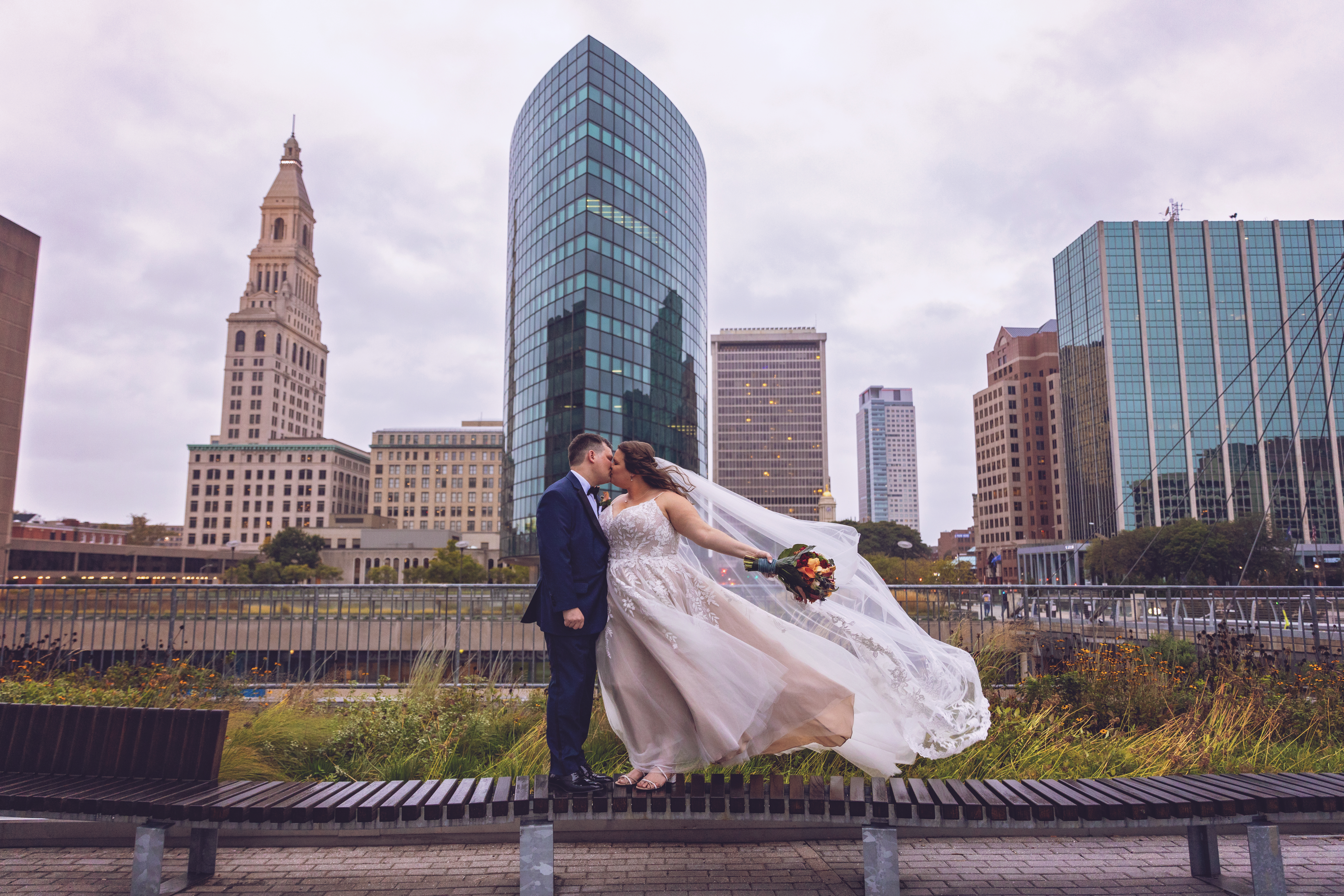 Boda en el centro de ciencias de Connecticut