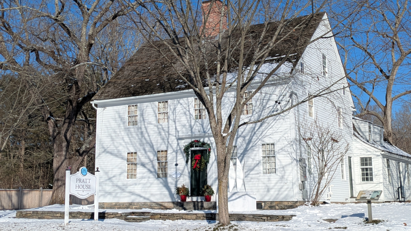 Pratt house with snow
