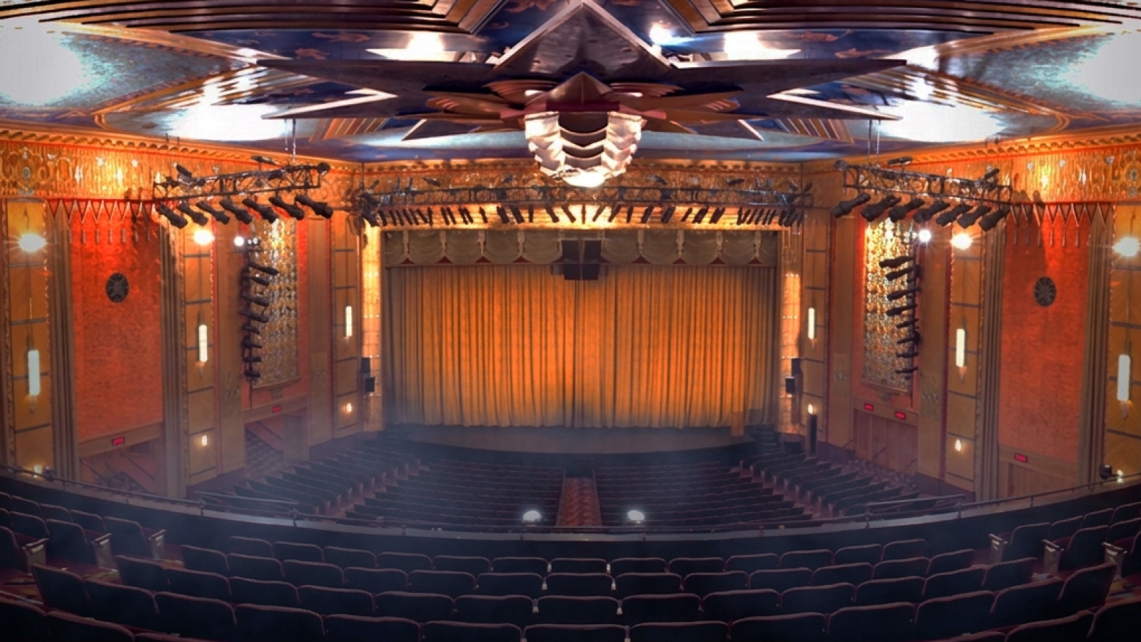An image of the stage at the Warner Theatre, Torrington