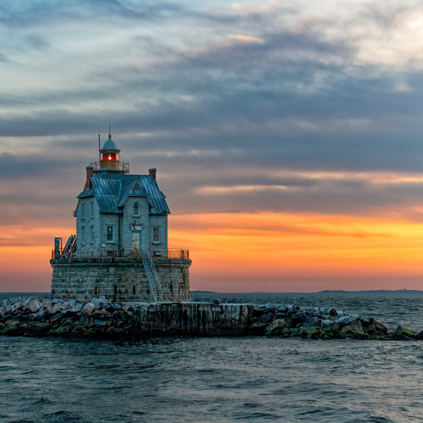 Race Rock Lighthouse at sunset 