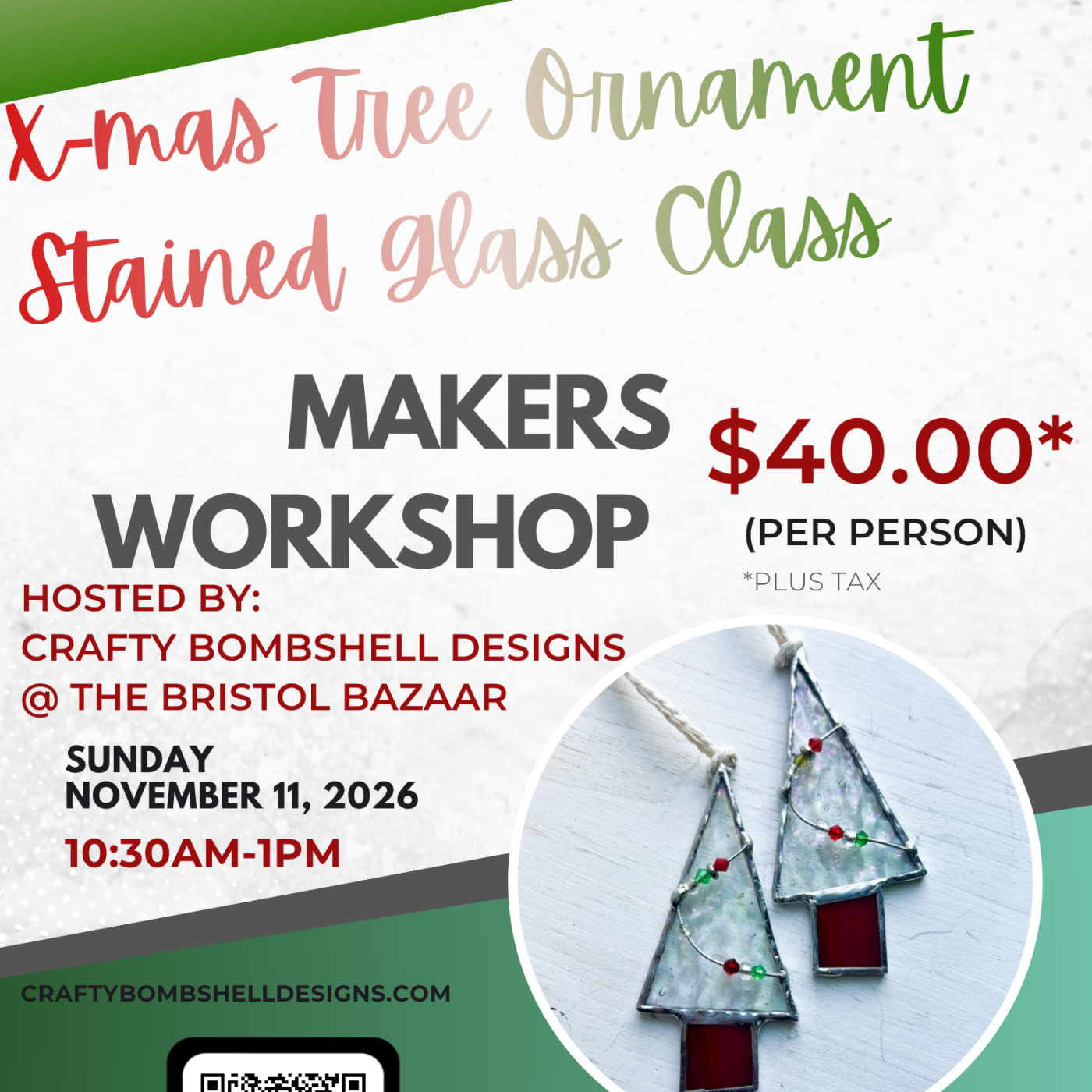 Stained Glass Snowflake (Advanced) Ornament Makers Workshop