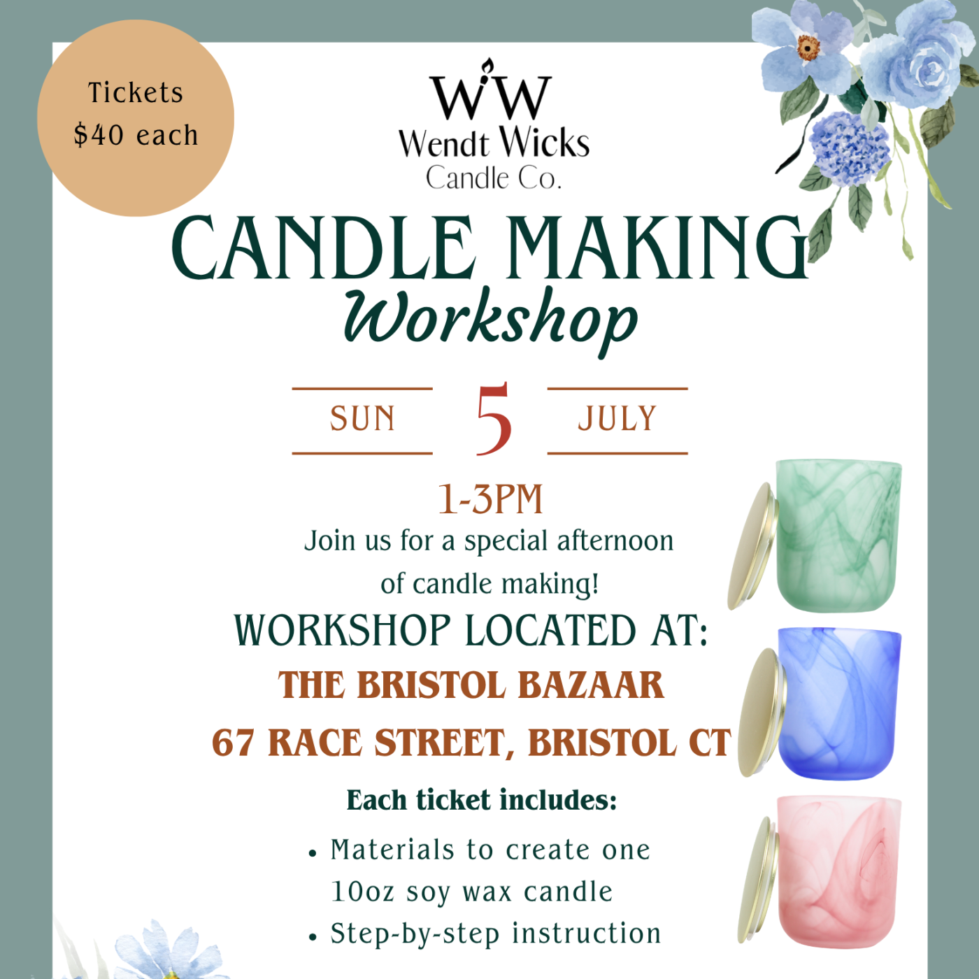 Candle Making Workshop at The Bristol Bazaar