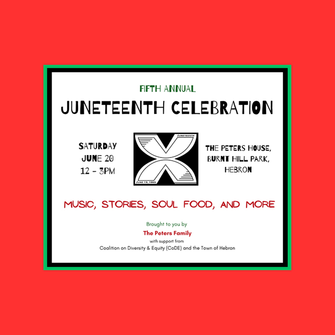 Juneteenth Celebration 2026 - Peters Family & CoDE