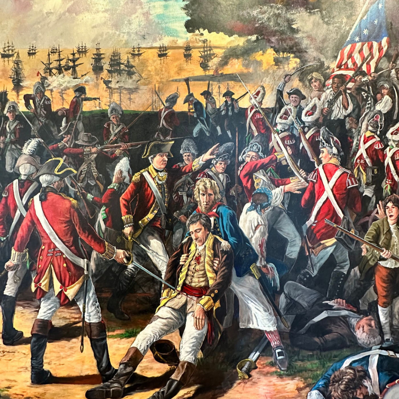 Painting of a Revolutionary War battle 