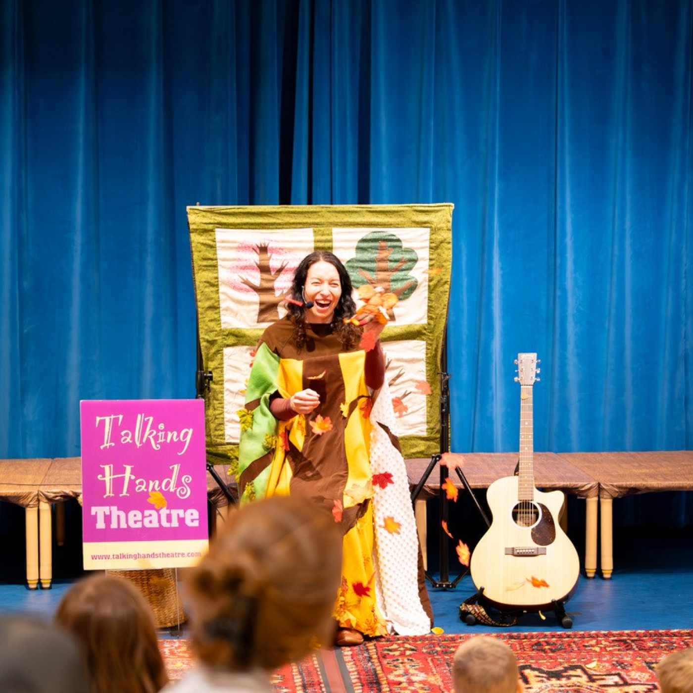 The puppet show Fairies of the Seasons being performed by Anna Sobel of by Talking Hands Theatre