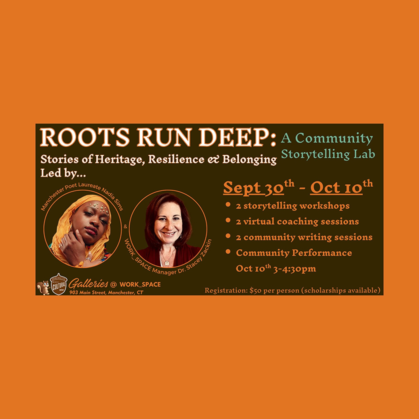 Roots Run Deep: Stories of Heritage, Resilience, and Belonging - A Community Storytelling Lab with Nadia Sims & Stacey Zackin