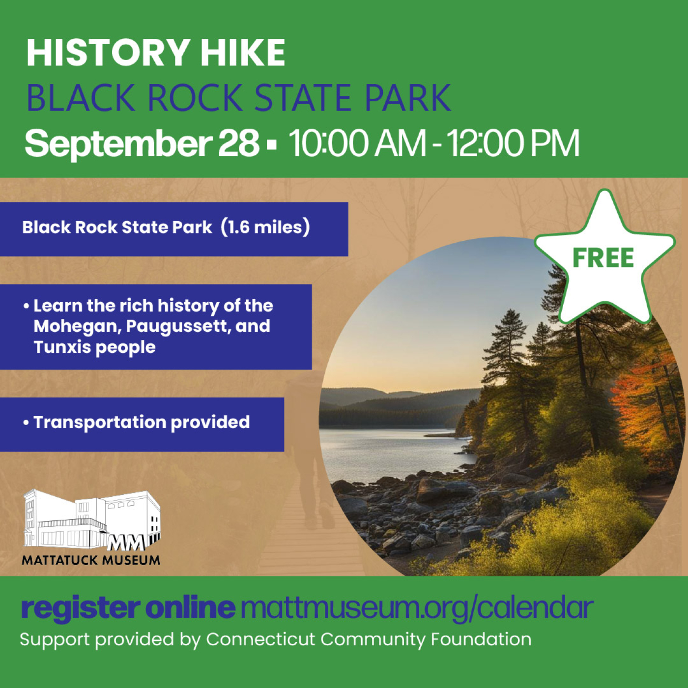 History Hike at Black Rock State Park-Learn about Native History in the area