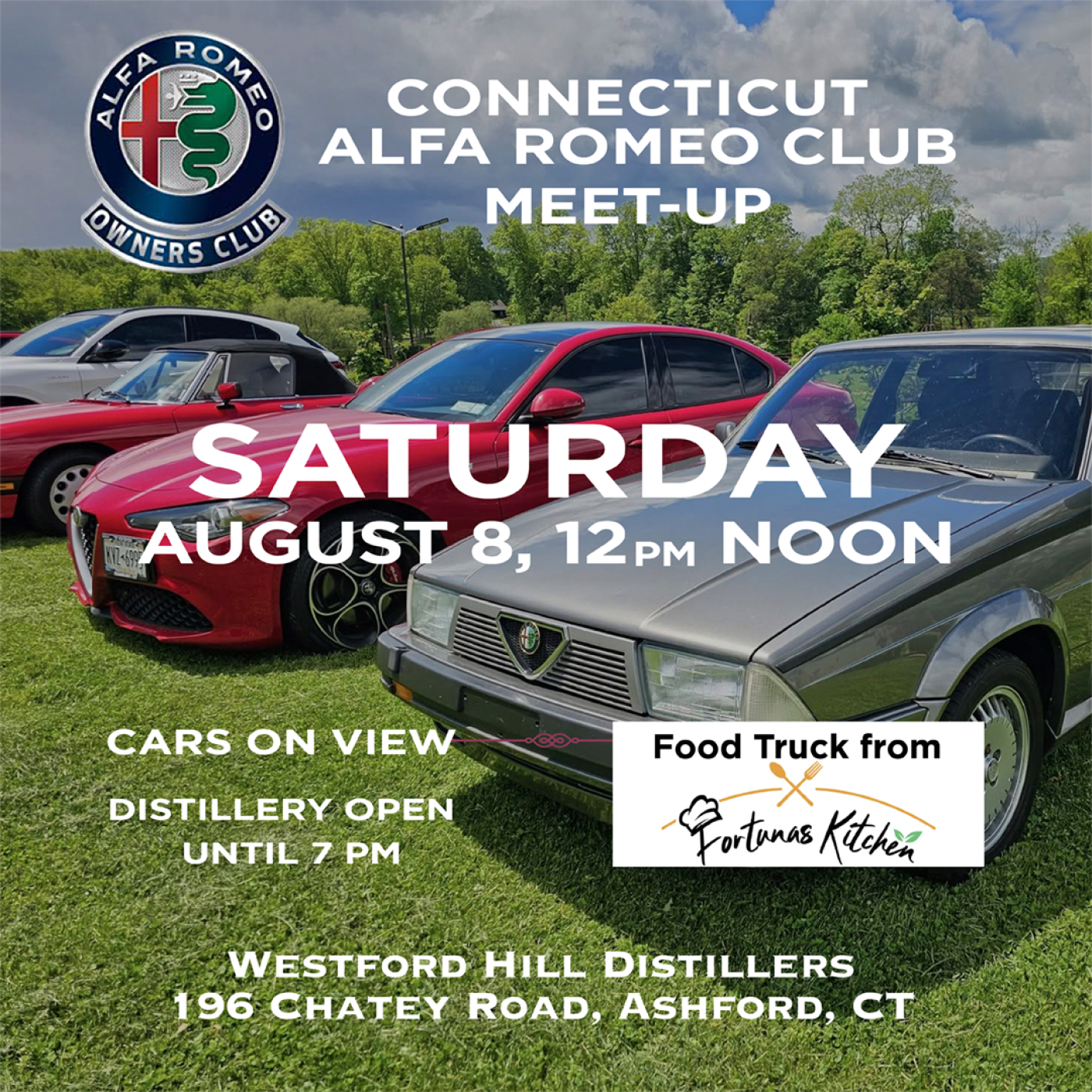 Invitation to the Alfa Romeo Club Meet-up at Westford HIl