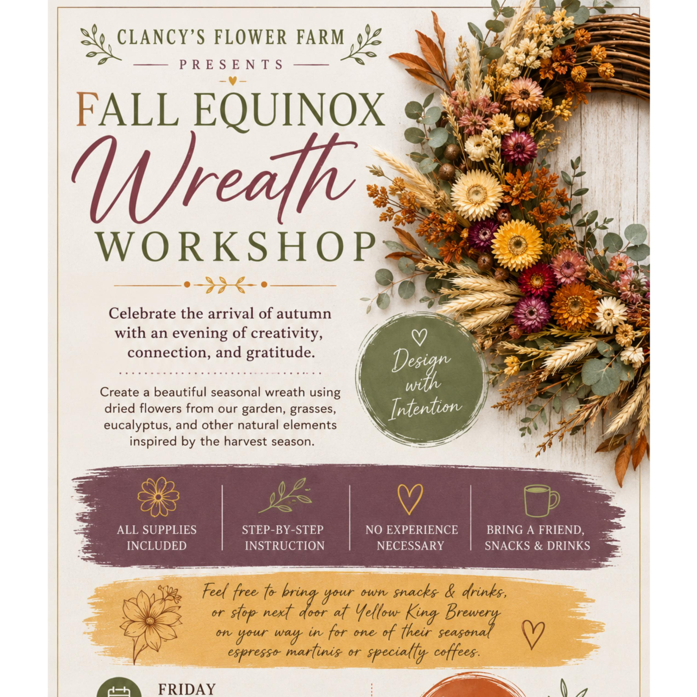 Fall Equinox Floral Wreath Making Workshop