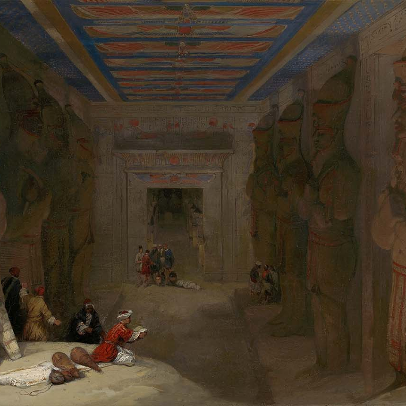 Oil painting from 1849 of Egyptian "Great Temple"