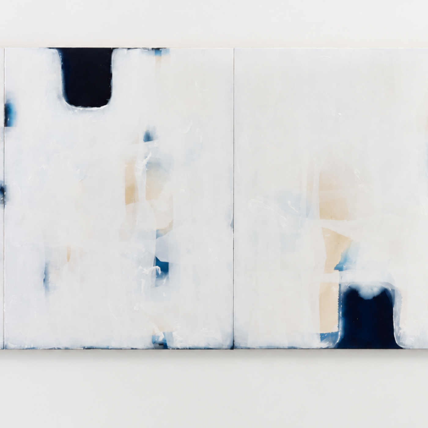 acrylic and oil on canvas, four panels 