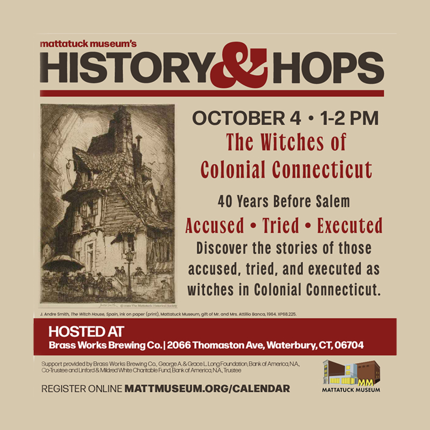 Learn about the history of witches in CT with the MATT