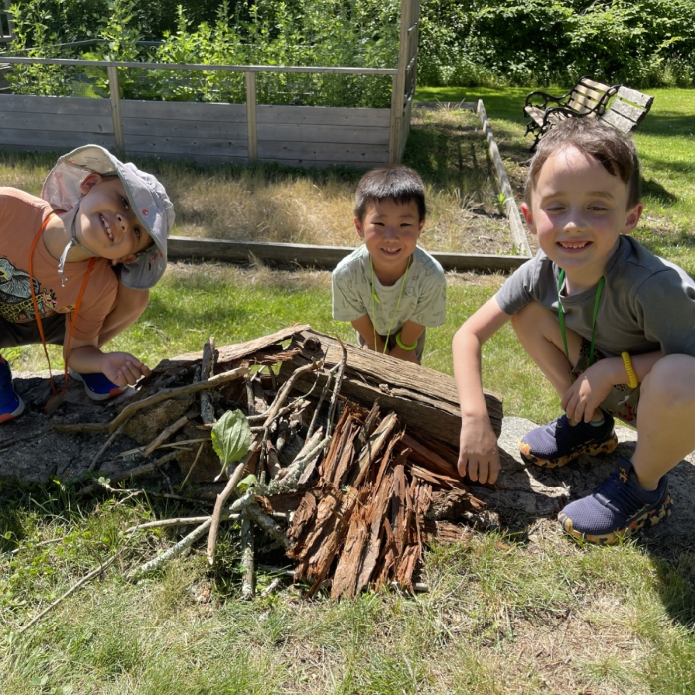Students participating in outdoor activities at the RTP Estuary Center.
