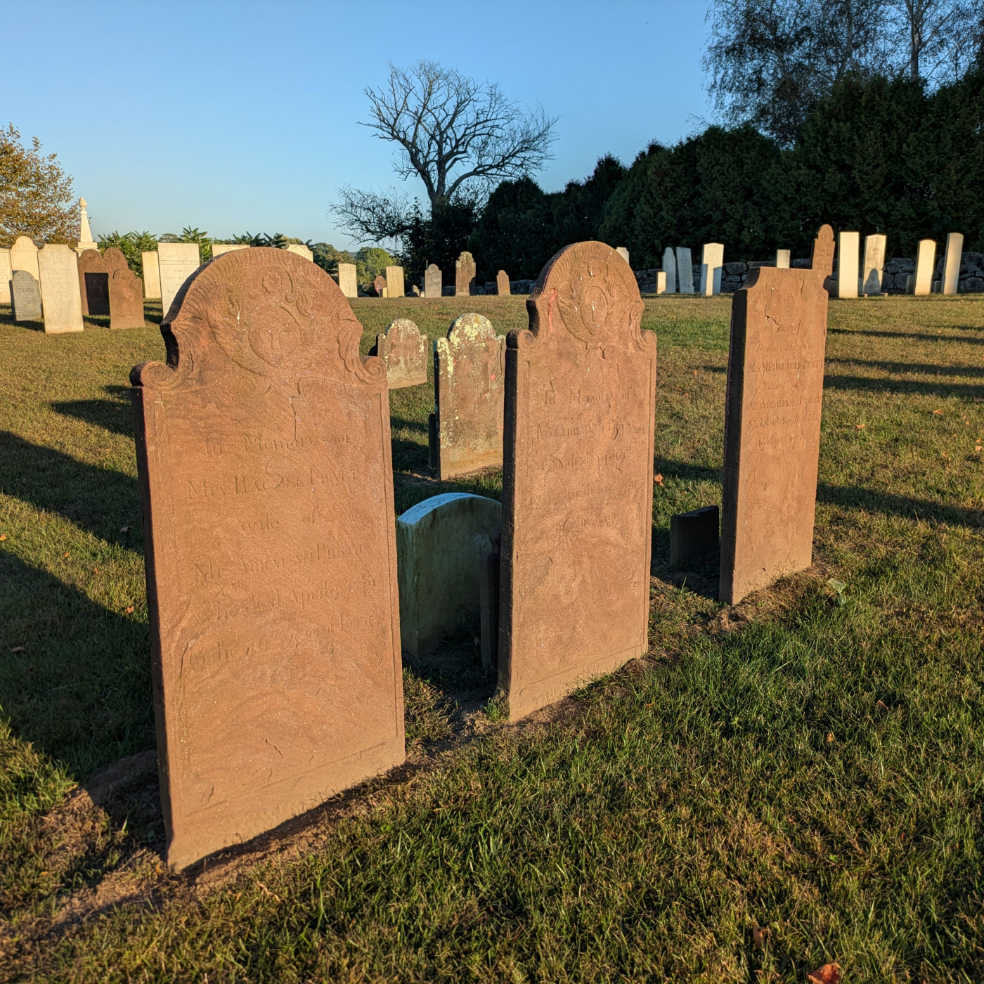 Gravestones at River View Cemetery