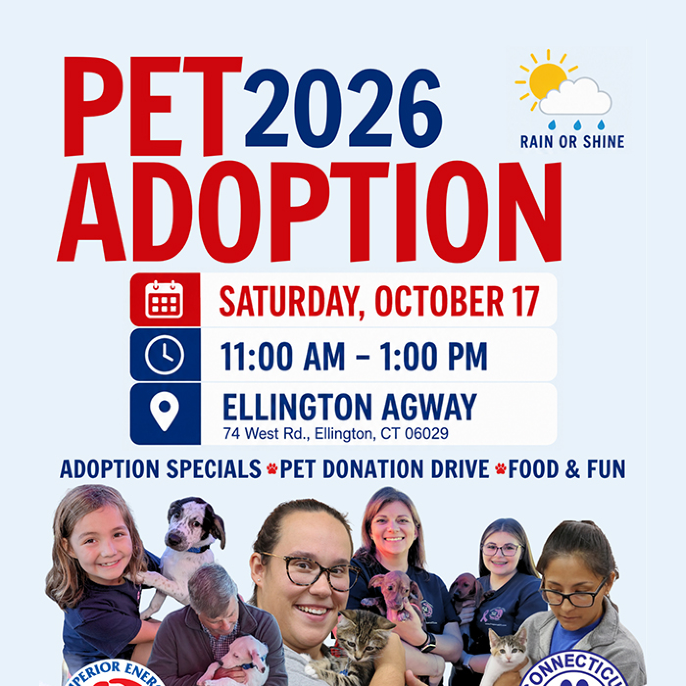 CT Humane Society & Superior Energy to Host the 2026 Annual Pet Adoption Event