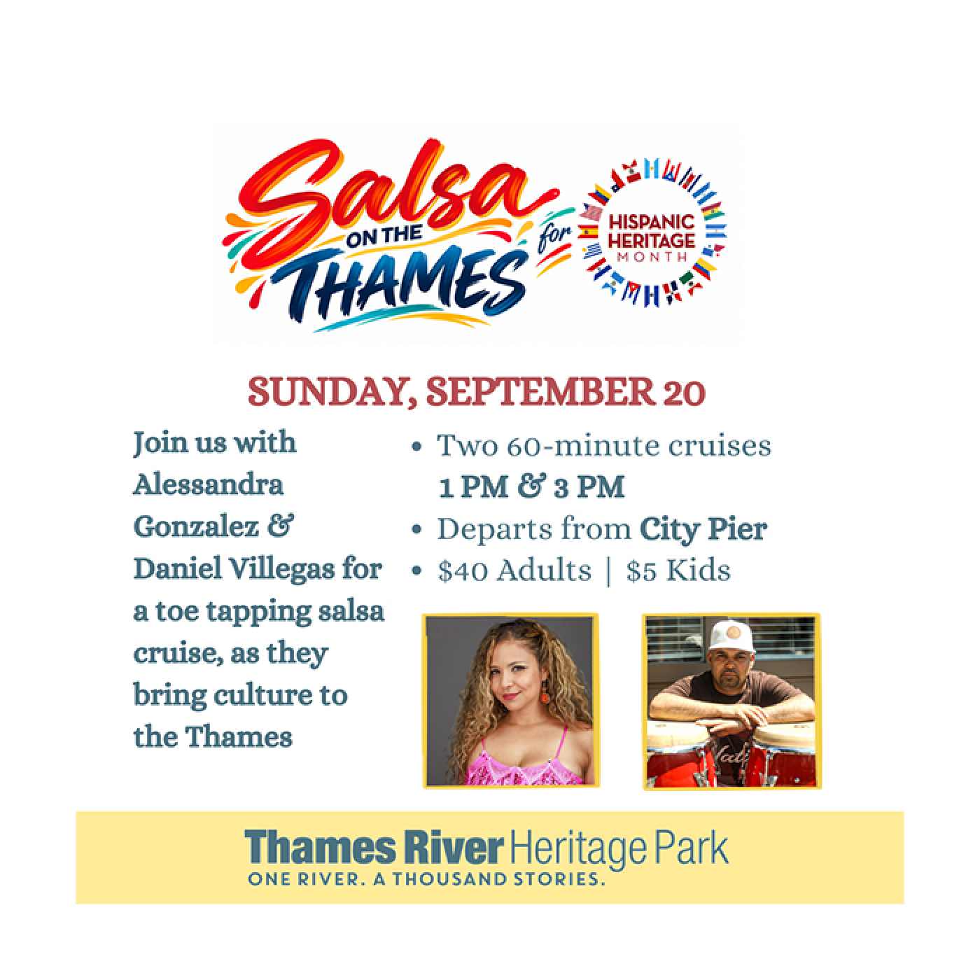 A duo brings toe-tapping salsa to the Thames River