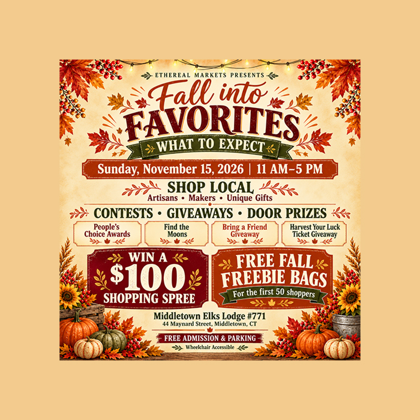 Fall into Favorites Indoor Vendor & Craft Market