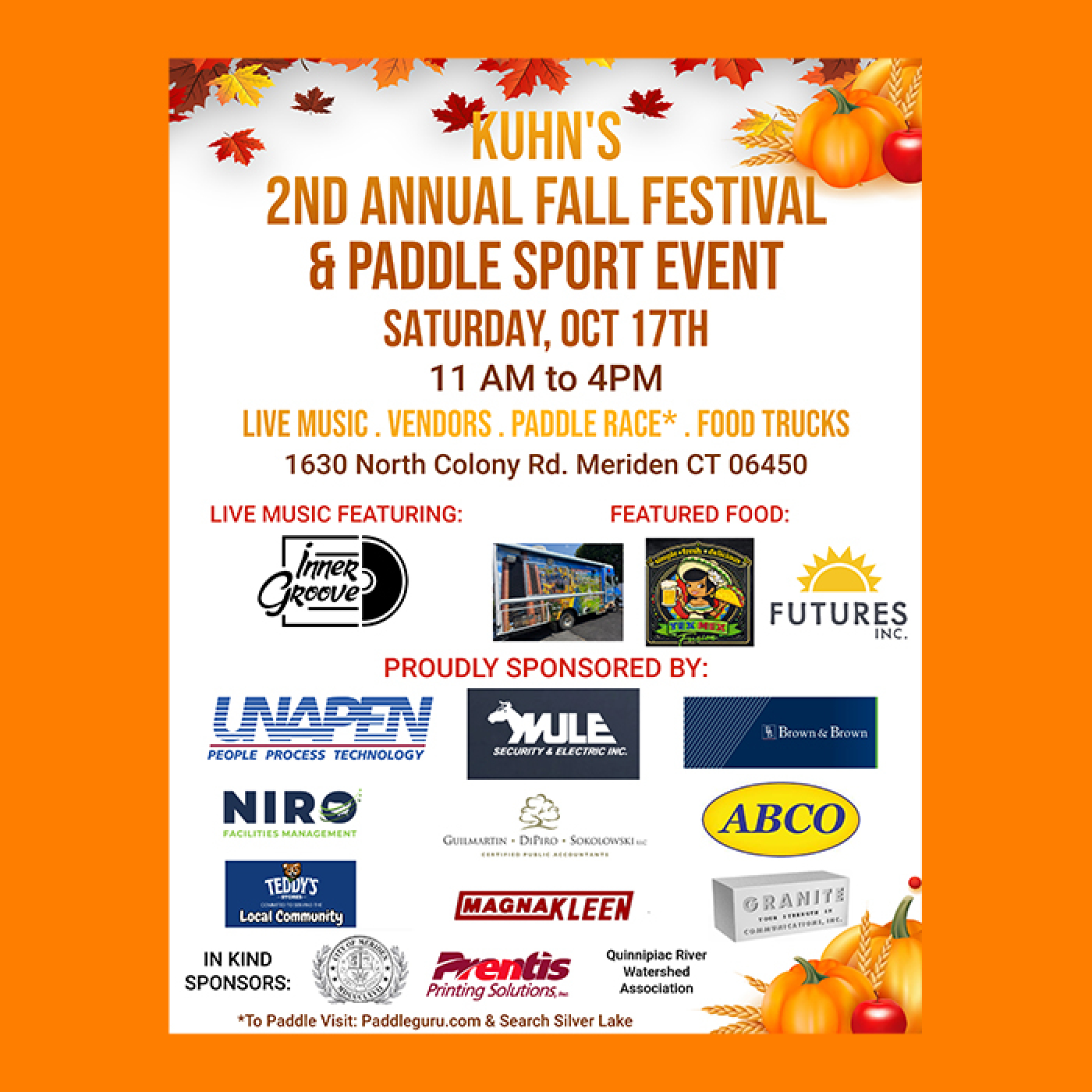 Kuhn's 2nd Annual Fall Festival and Paddlesport Race 