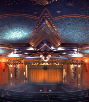 An image of the stage at the Warner Theatre, Torrington