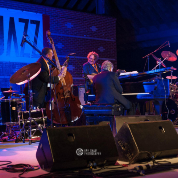 Jazz band performing live at Hartford Festival of Jazz event