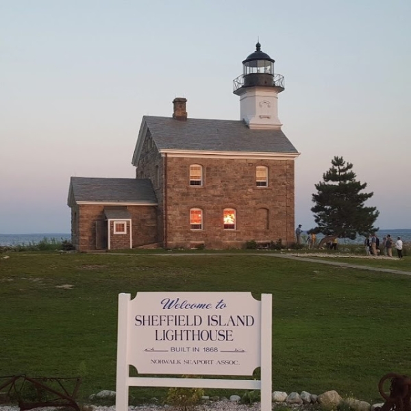 Sheffield Island Lighthouse off the coast of Norwalk