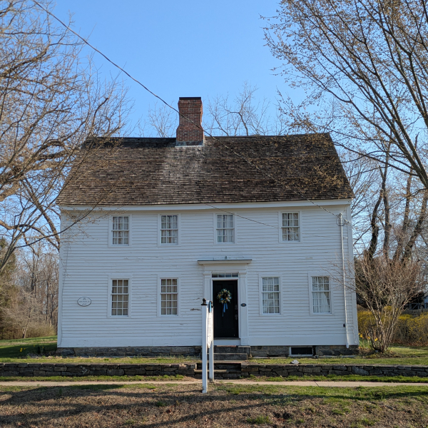 Pratt House from the front in the spring