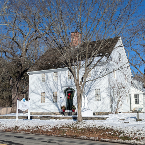 Pratt house with snow