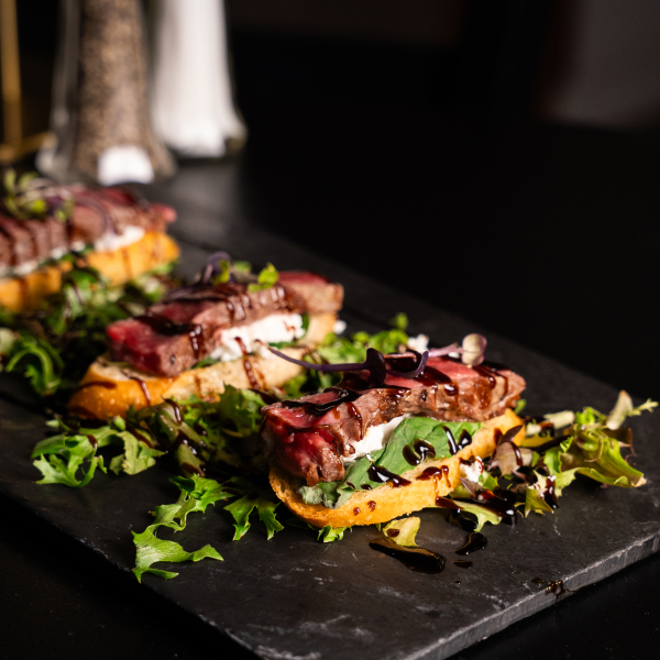 Steak & Goat Cheese Crostinis 