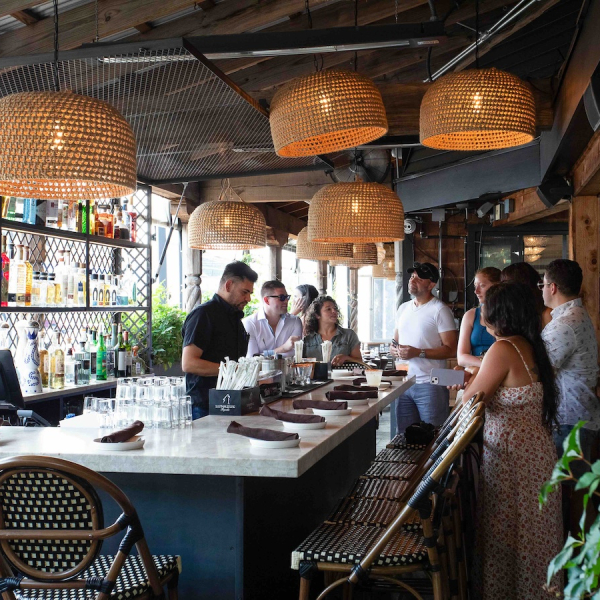 The interior bar at Geronimo restaurant in Fairfield