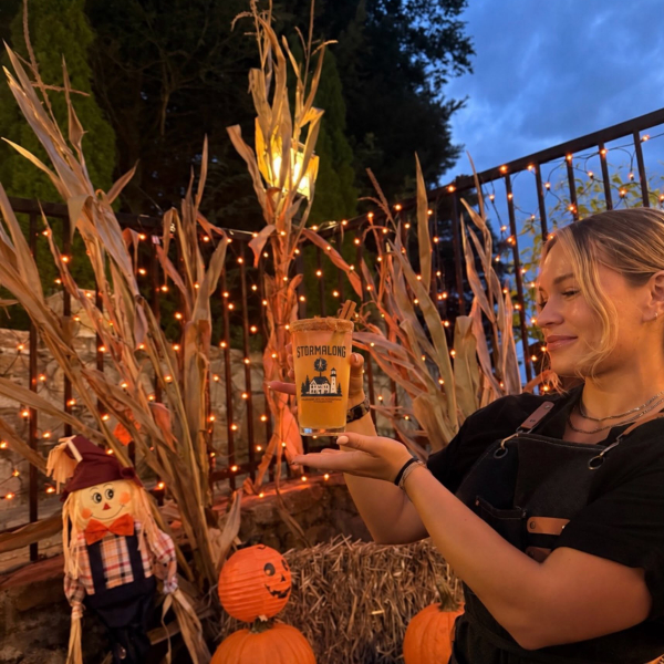 Enjoy seasonal drinks along with our fall decor!
