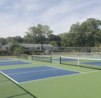 Pickleball court at Veteran's Memorial Athletic Park