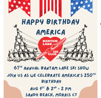 Flyer for the Ski Show and the Litchfield A250 Logo