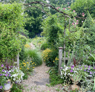 Exuberant Plantings in a Village Garden