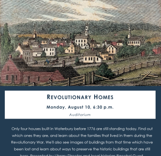 Engraving of Waterbury during the 1830s and text describing the event