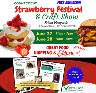 Strawberry Festival Details at Priam Vineyards on June 27 & 28