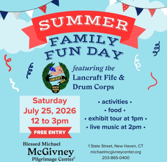 Promotional graphic for the free event Summer Family Fun Day on Saturday, July 25, 2026 from noon to 3pm.