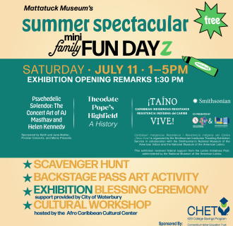 FREE FAMILY FUN DAY JULY 11 1-5 pm at mattatuck museum to celebrate new exhibitions with lots of activities