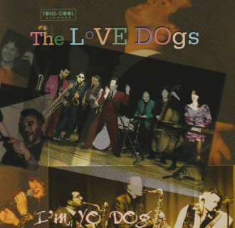 A collage of photos of The Love Dogs