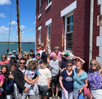 visitors on Ledge Lighthouse