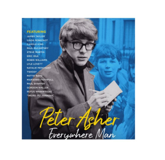 Peter Asher is on the cover of his own book titled "Everywhere Man". 