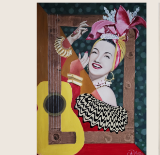 This is an image of two pieces of art; Celebrating Carmen by Ana Paula Martins and Keith by Cary Gersh.