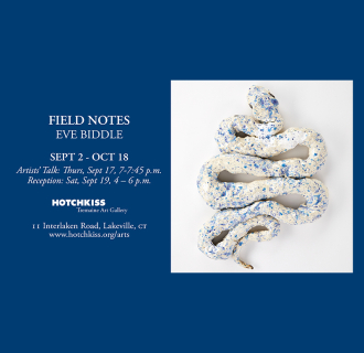 Blue Speckled Snake, 2023, glaze on ceramic