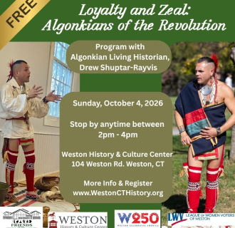 Loyalty and Zeal: Algonkians of the Revolution Program on Sunday, October 4th