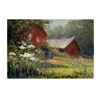 Mark Battista, Barnyard Duet, acrylic