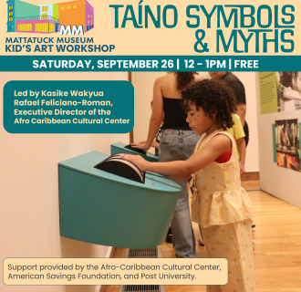 Kids Art Workshop learning about Taino culture 