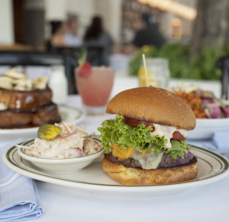 The Shed burger in the shed